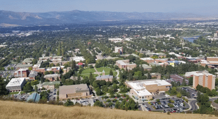 View of University of Montana campus from the "M"