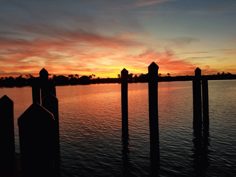 Sunset from the Marbrisa dock